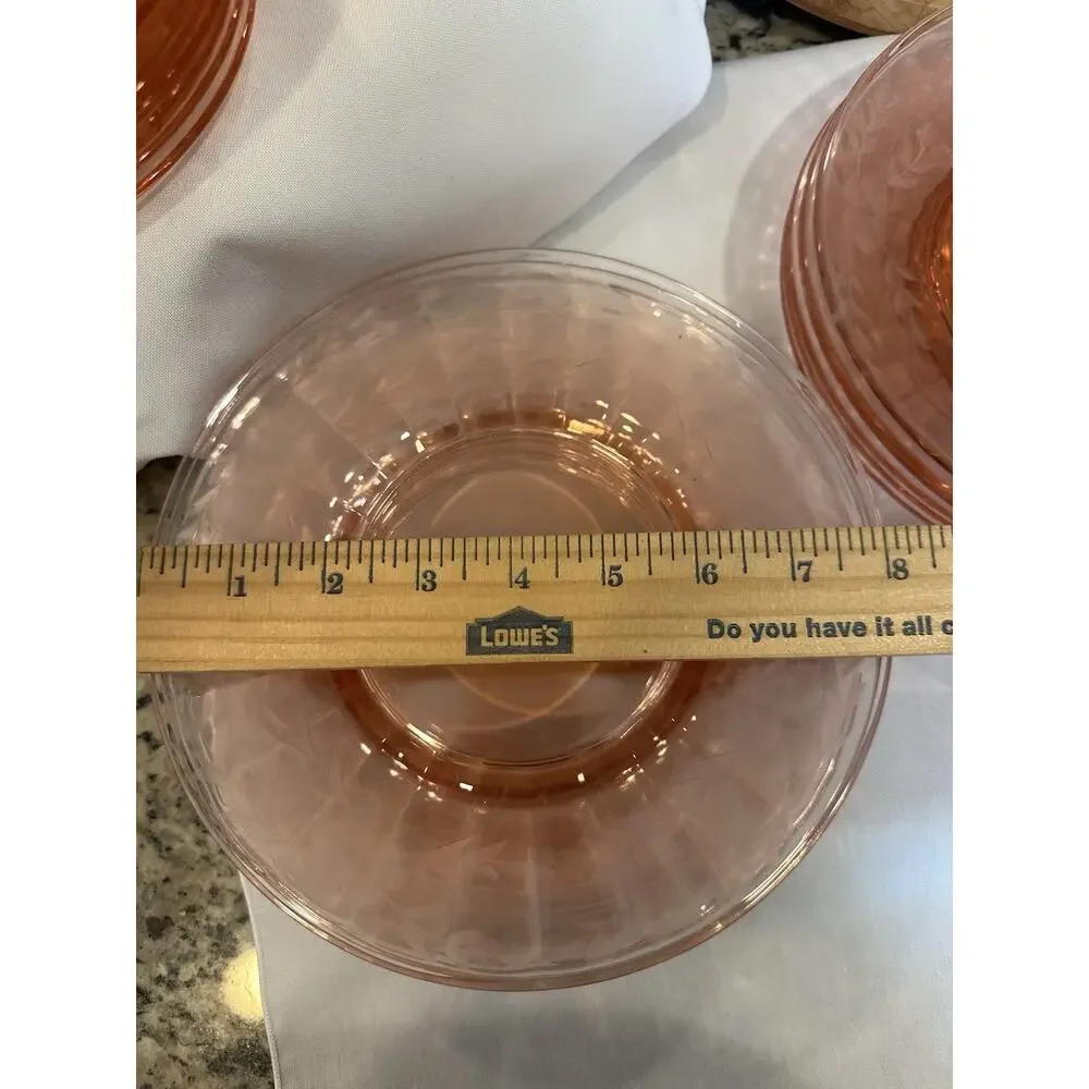 Vintage Depression glass 12 large plates, 11 small plates, & 7cups